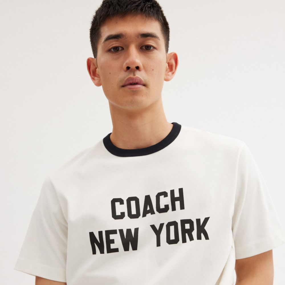 Camiseta COACH® New York Mujer Blancas | COPJW577