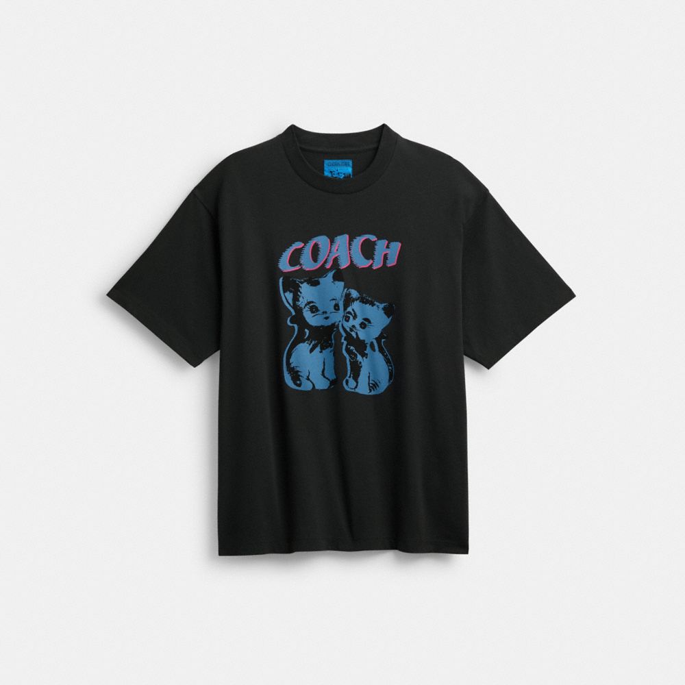 Camiseta COACH® The Lil Nas X Drop Cats Relaxed Mujer Negras | CORVV571