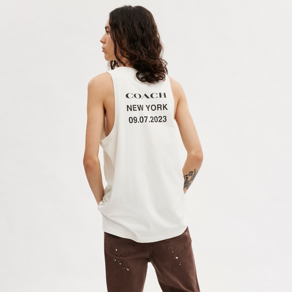 Camiseta Tirantes COACH® Buy Now Lip Print Top Mujer Blancas | COWNK566