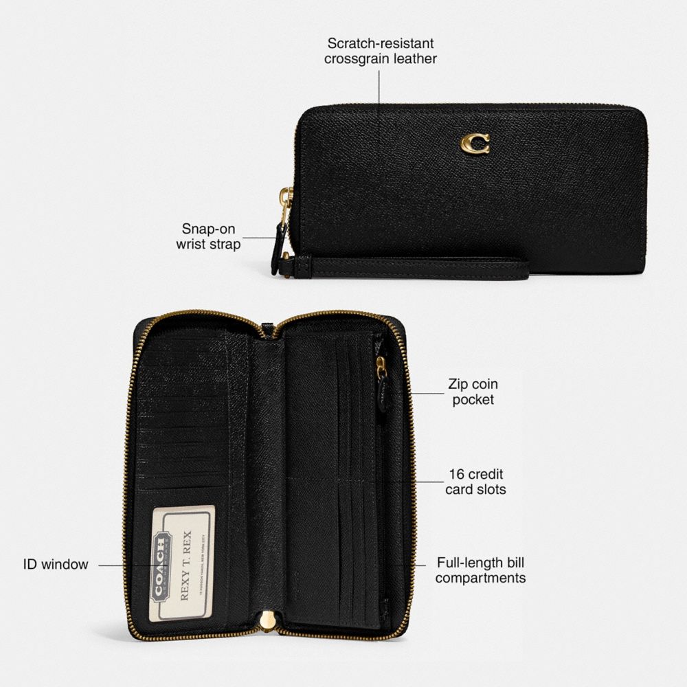 Cartera COACH® Continental Mujer Negras | COKOQ117