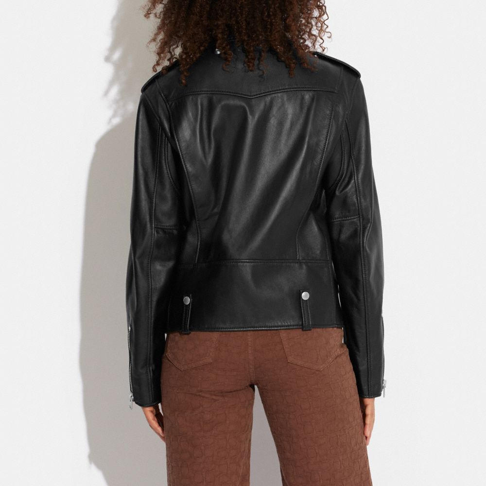 Chaqueta COACH® Moto Mujer Negras | COCTX650