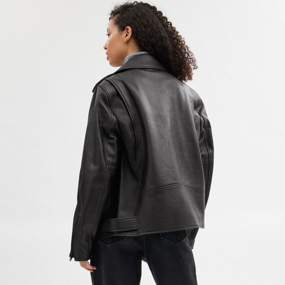 Chaqueta COACH® Moto Mujer Negras | COVRZ649