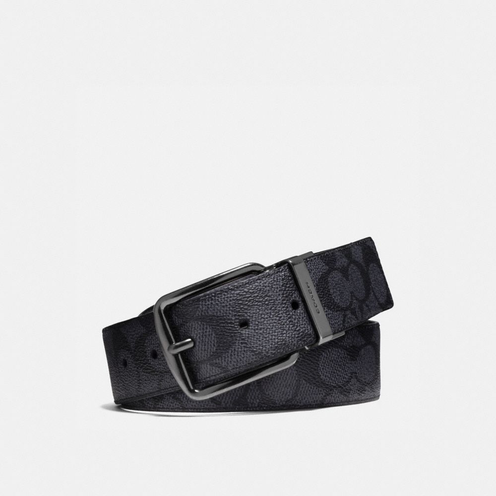 Cinturón COACH® Harness Buckle Cut To Size Reversible, 38 Mm Hombre Gris Negras | COILW820