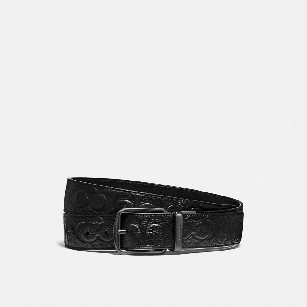 Cinturón COACH® Harness Buckle Cut To Size Reversible, 38 Mm Hombre Negras | COUZE821