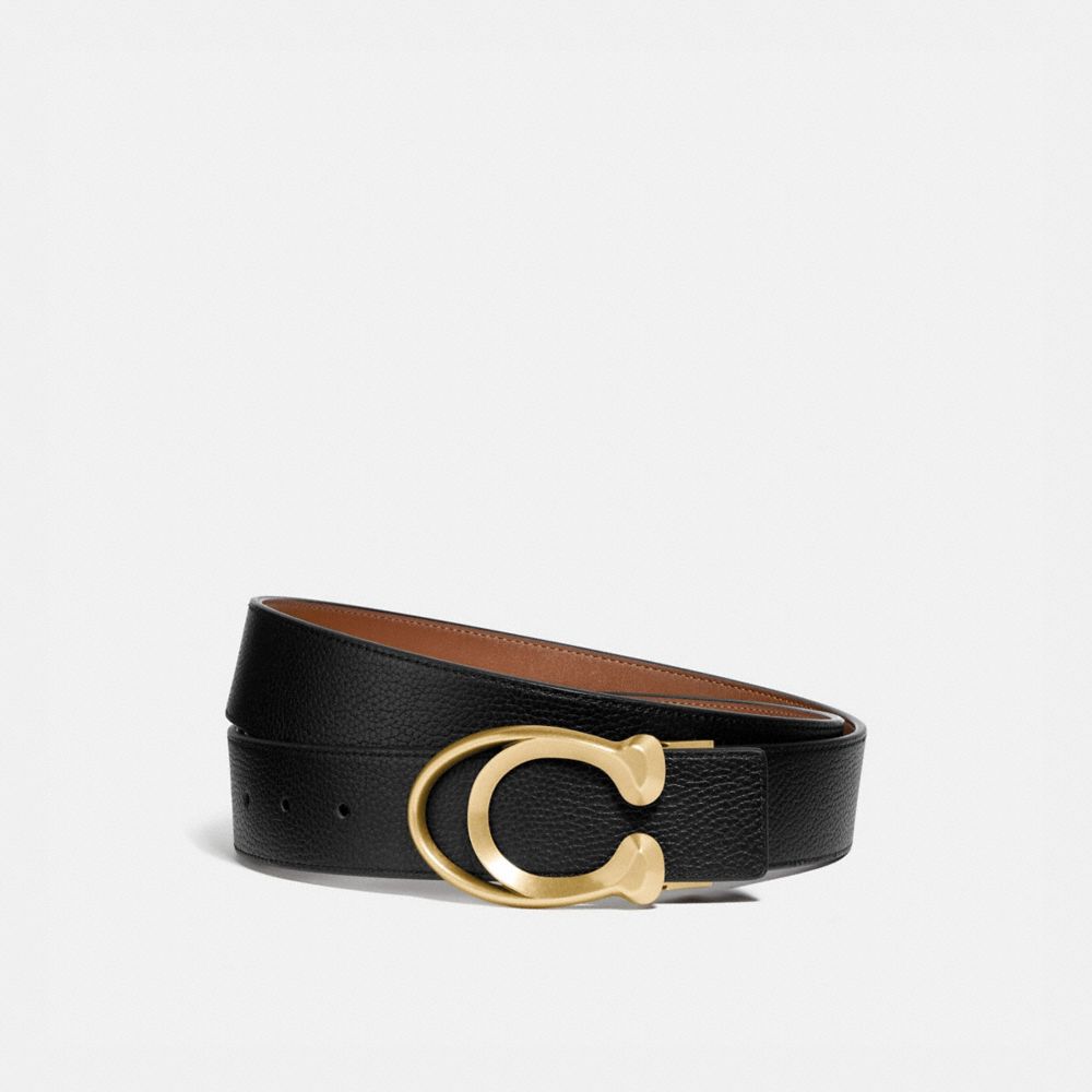 Cinturón COACH® Signature Buckle, 38 Mm Hombre Negras | COLIK809