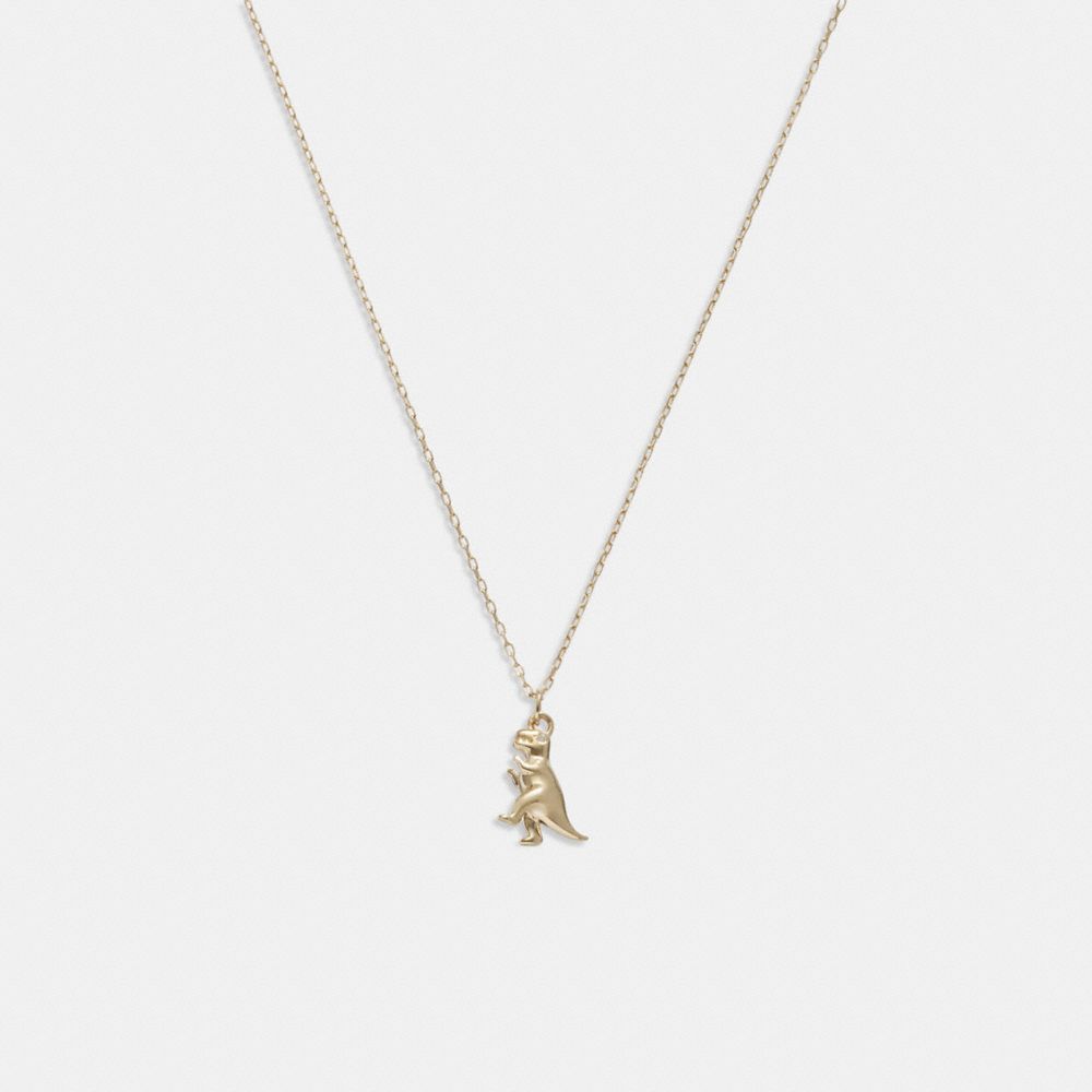 Collar COACH® 14 K Rexy Pendant Mujer Doradas | COOKD507