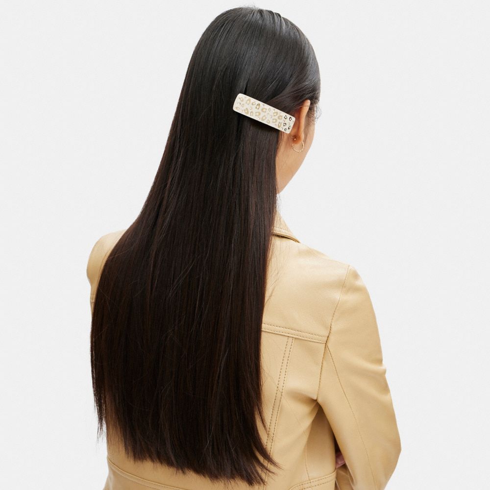 Hair COACH® Signature Resin Wide Barrette Mujer Doradas | COYXH510