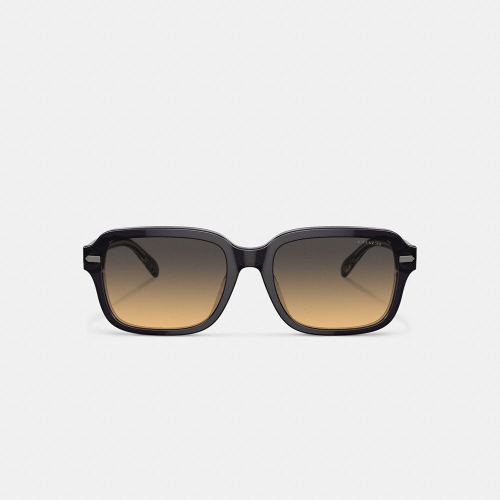 Lentes de Sol COACH® Beveled Signature Square Hombre Gris Oscuro Gris Claro | COMQA802