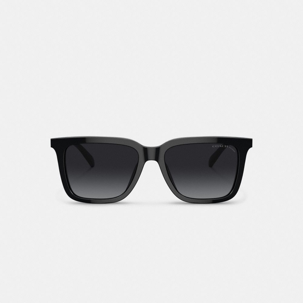 Lentes de Sol COACH® Retro Square Hombre Negras | COCOI799