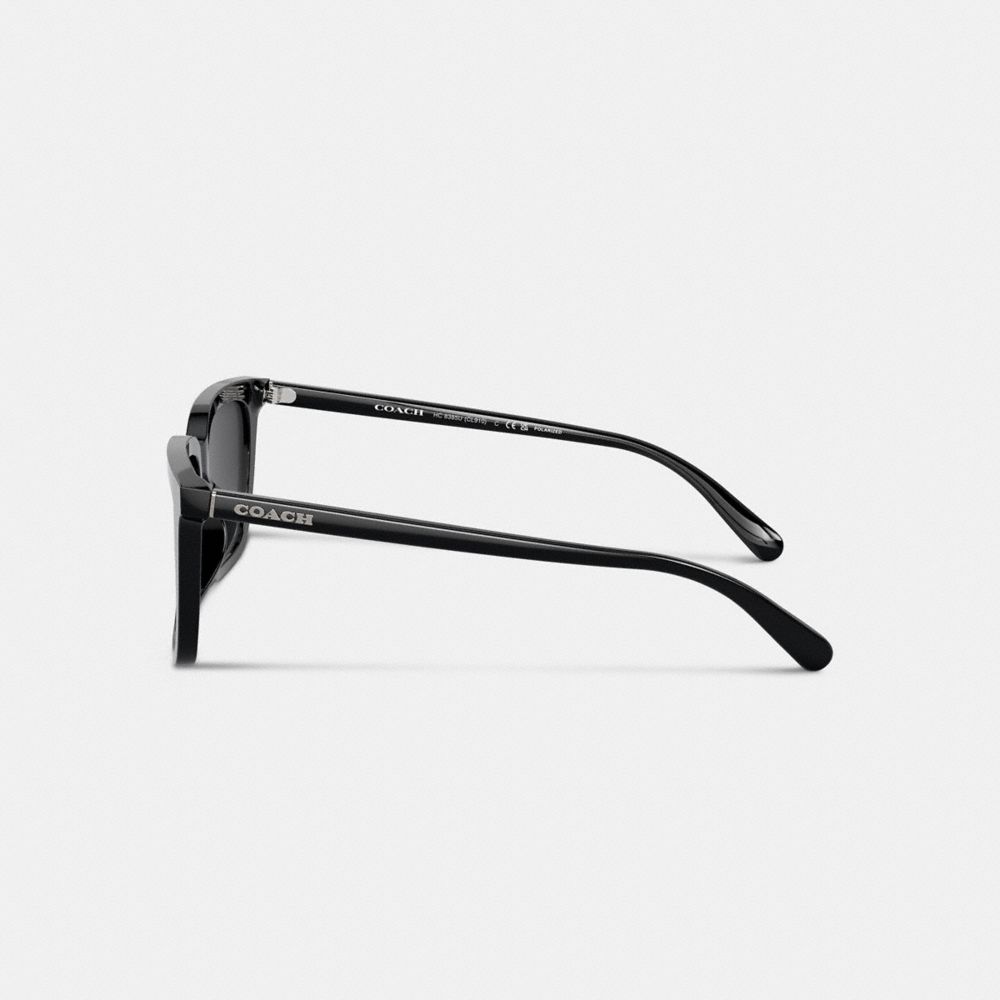 Lentes de Sol COACH® Retro Square Hombre Negras | COCOI799