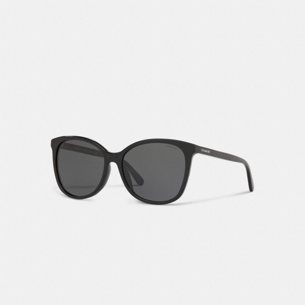 Lentes de Sol COACH® Signature Workmark Square Mujer Negras | COCOB383