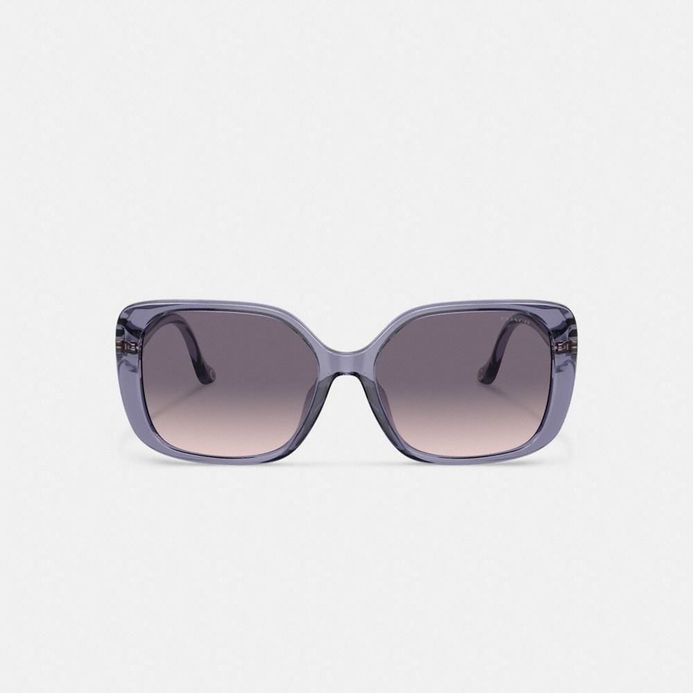 Lentes de Sol COACH® Swoop Temple Rectangle Mujer Moradas | COCTC381