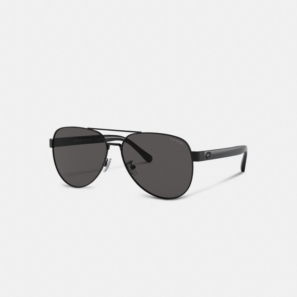 Lentes de Sol COACH® Wire Frame Pilot Mujer Negras | COZUZ379