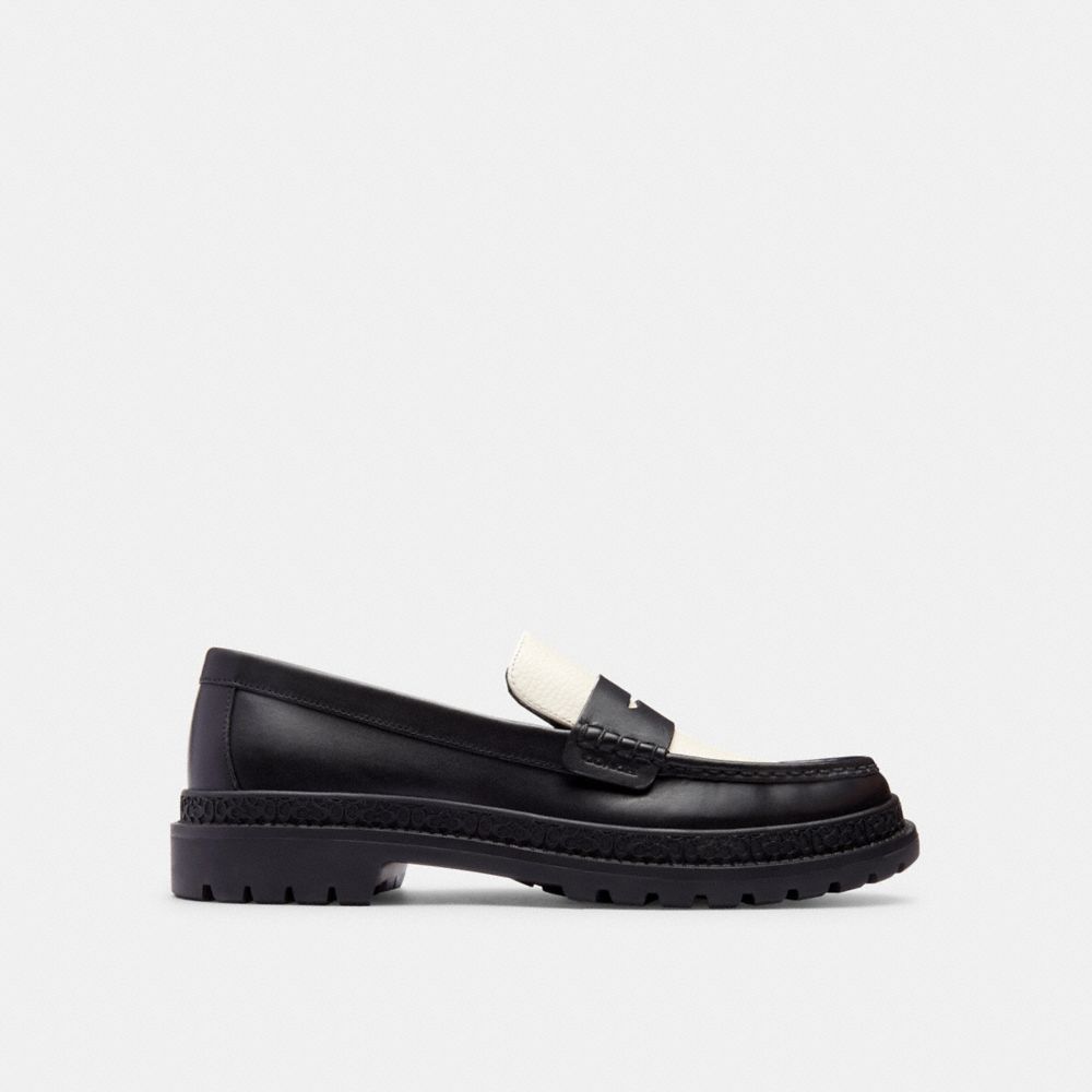 Loafer COACH® Cooper Hombre Negras Blancas | COLIS965