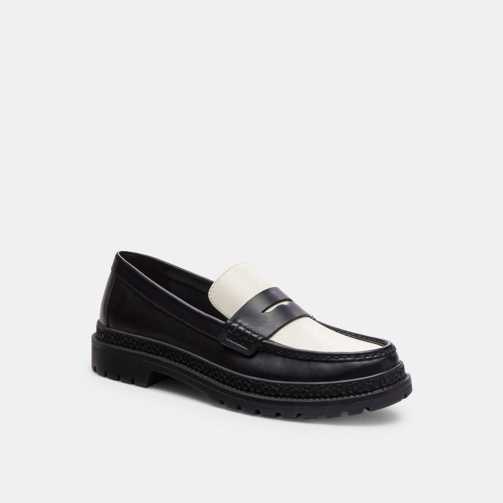 Loafer COACH® Cooper Hombre Negras Blancas | COLIS965