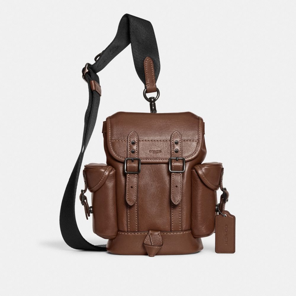 Mochila COACH® Hitch 13 Mujer Cafe | CORVR363