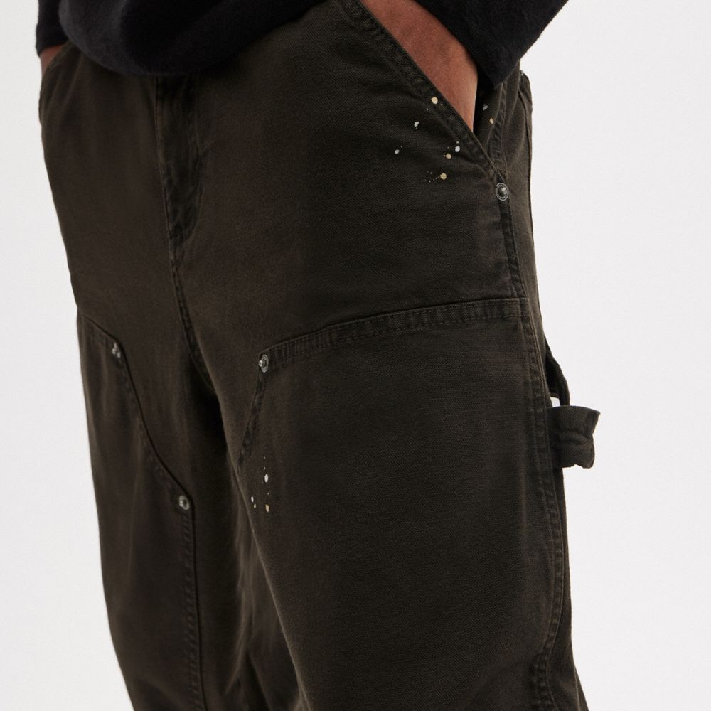 Pantalon COACH® Canvas Hombre Marrones | COLIF913