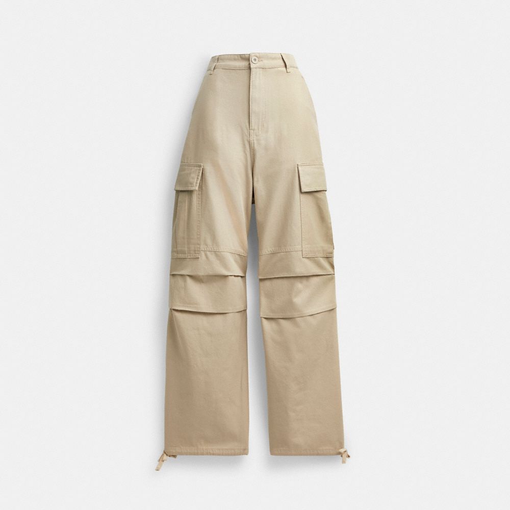 Pantalon COACH® Cargo Mujer Kaki | COPJM629