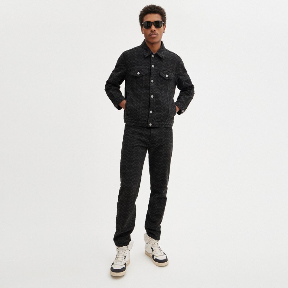 Pantalon COACH® Signature Jeans Hombre Negras | COVRP909