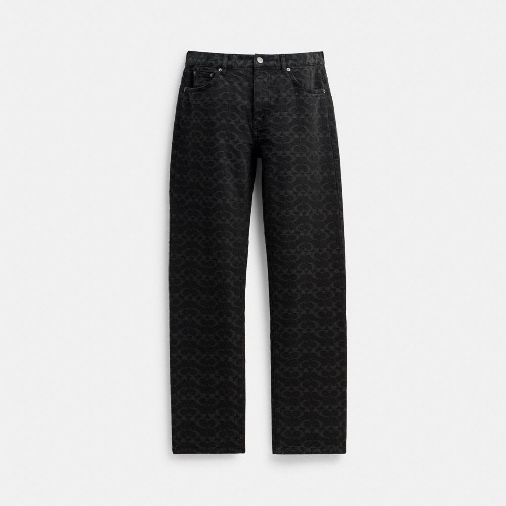 Pantalon COACH® Signature Jeans Hombre Negras | COVRP909