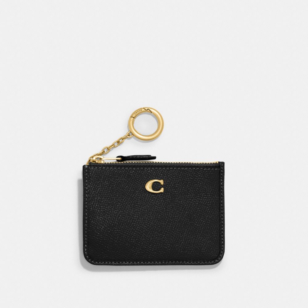 Porta Tarjetas COACH® Mini Skinny Id Mujer Negras | COVRN330