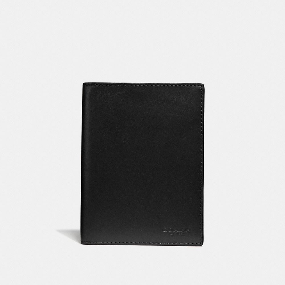 Porta Tarjetas COACH® Passport Hombre Negras | COUZQ873