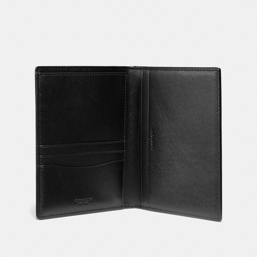 Porta Tarjetas COACH® Passport In Signature Canvas Hombre Gris | COOKM871