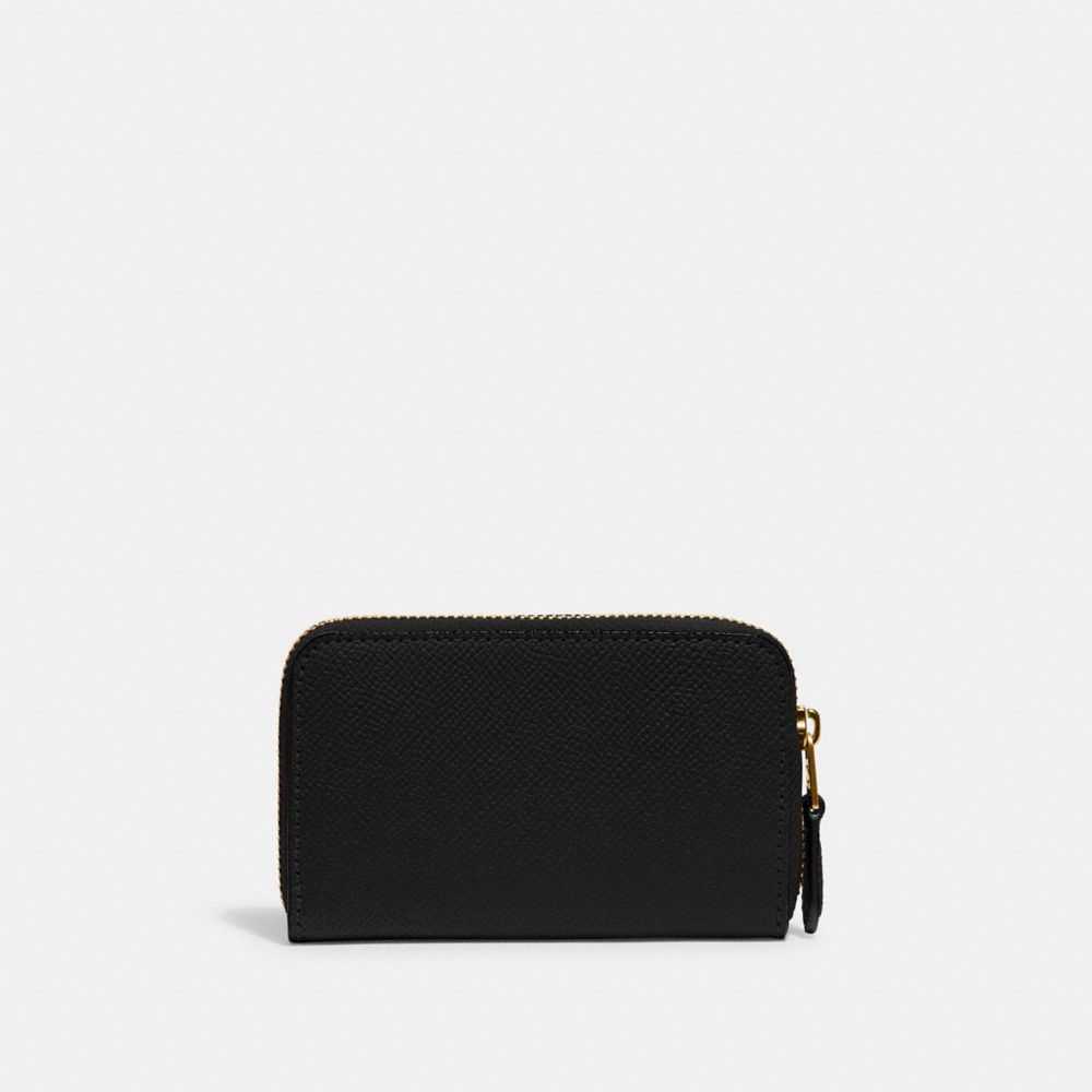 Porta Tarjetas COACH® Small Zip Around Mujer Negras | COXYV328