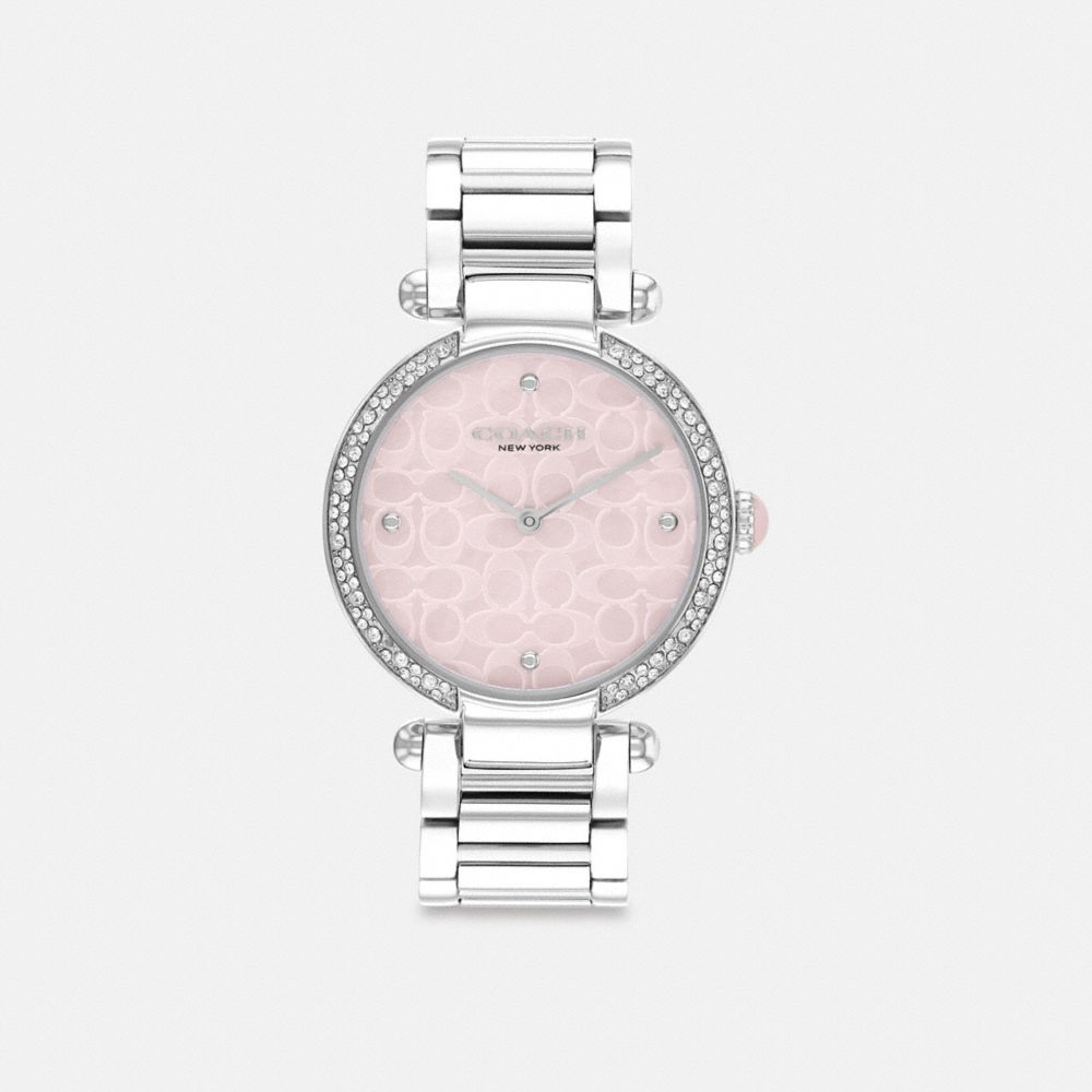 Reloj COACH® Cary, 34 Mm Mujer Gris Rosas | COEBM466