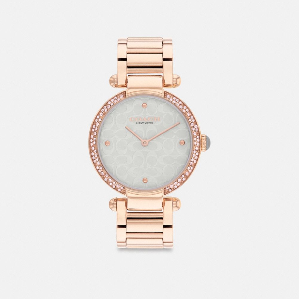 Reloj COACH® Cary, 34 Mm Mujer Rosas Doradas Azules Claro | CORVM467