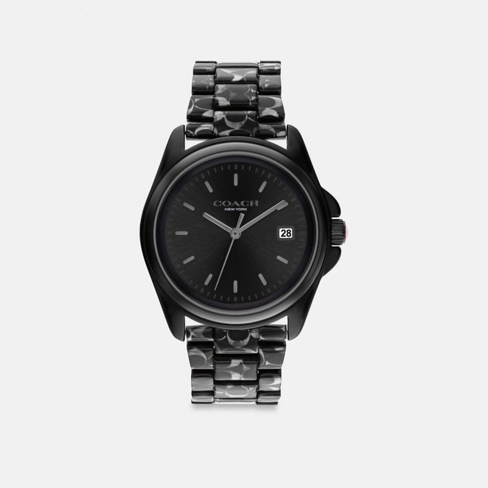 Reloj COACH® Greyson, 36 Mm Mujer Negras | COQMB464