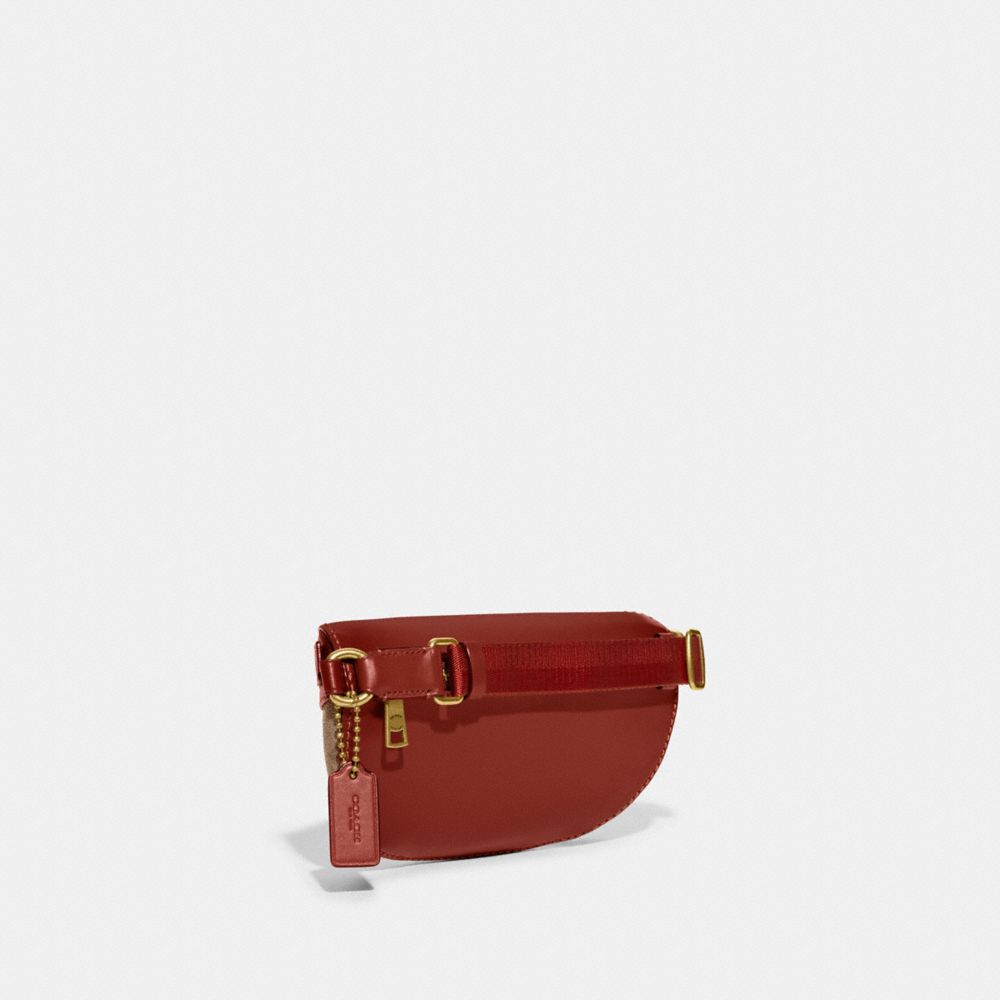 Riñonera COACH® Bethany In Signature Canvas Mujer Marrones Rojas | COYXC354