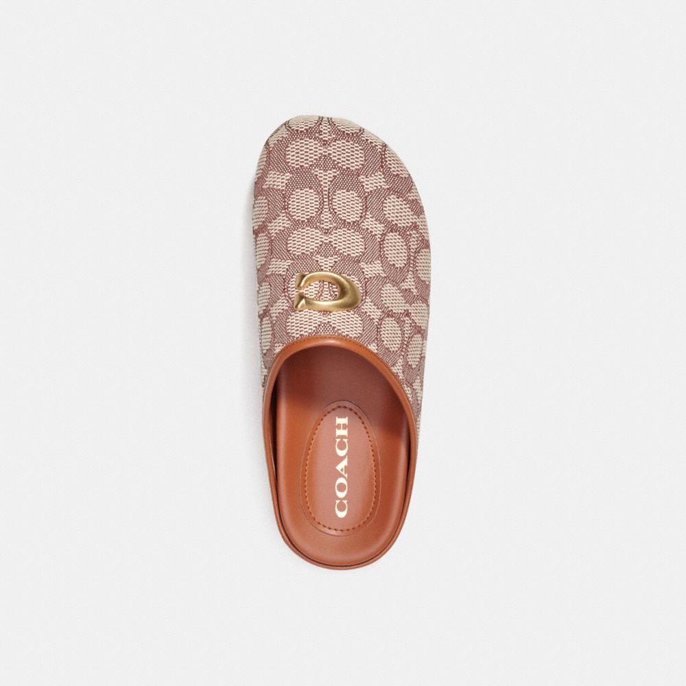 Sandalias COACH® Hadley Slipper In Signature Textile Jacquard Mujer Marrones Gris | COYXL729