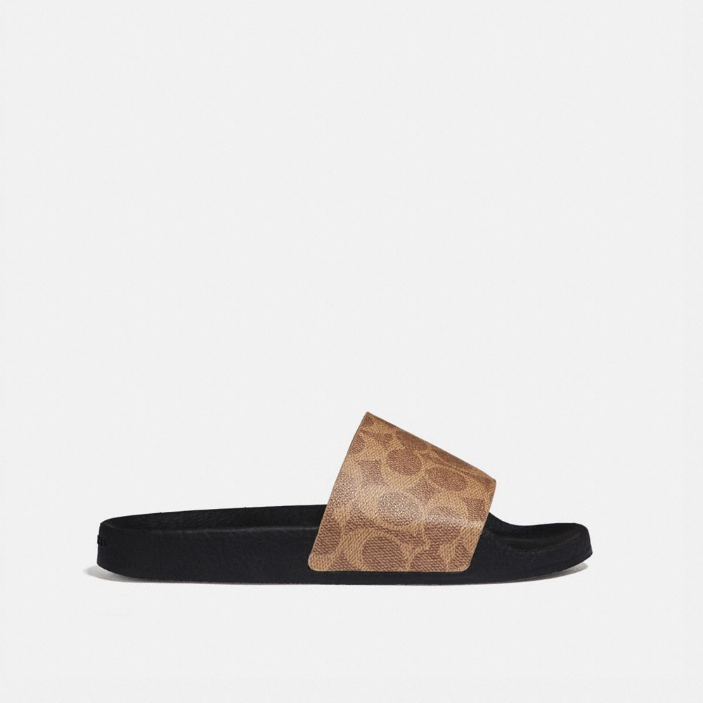 Sandalias COACH® Udele Sport Slide In Signature Canvas Mujer Marrones | COILY716