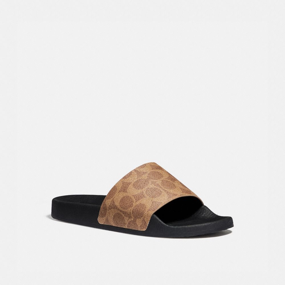 Sandalias COACH® Udele Sport Slide In Signature Canvas Mujer Marrones | COILY716