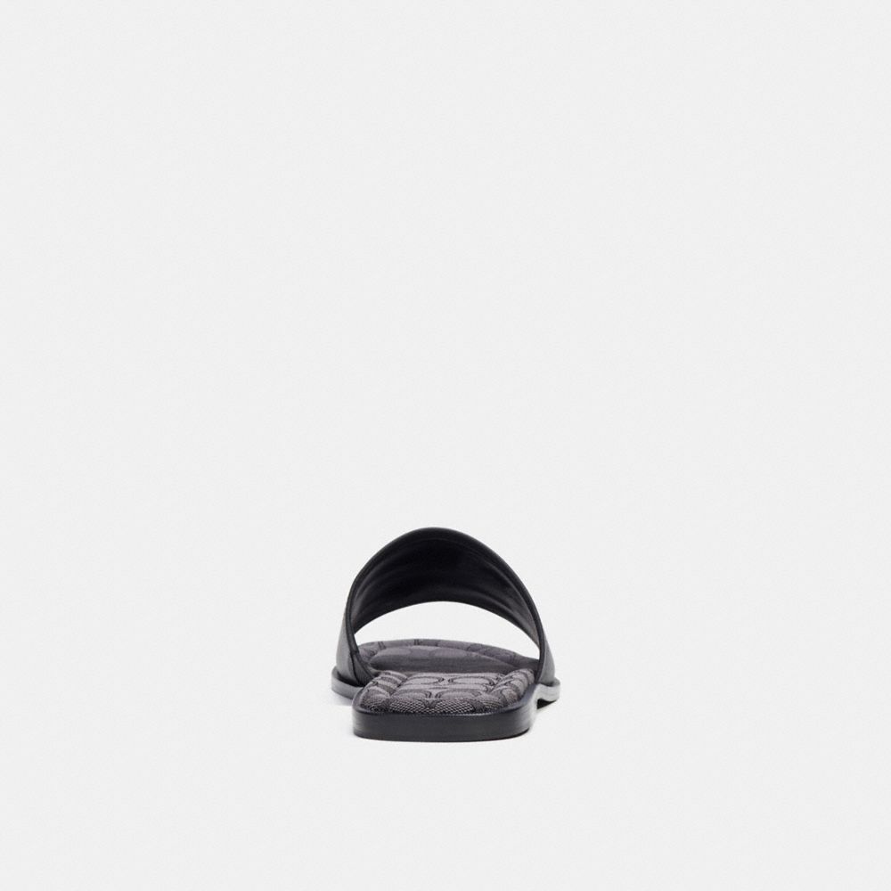 Sandalias COACH® With Signature Jacquard Hombre Negras | COMQR957