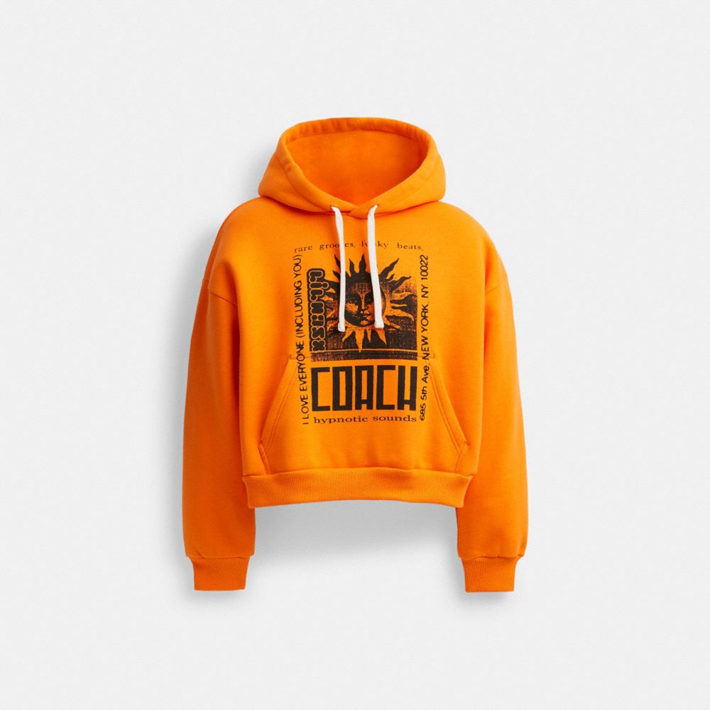 Sudadera con Capucha COACH® The Lil Nas X Drop Cropped Pullover Mujer Naranjas | COFDW658