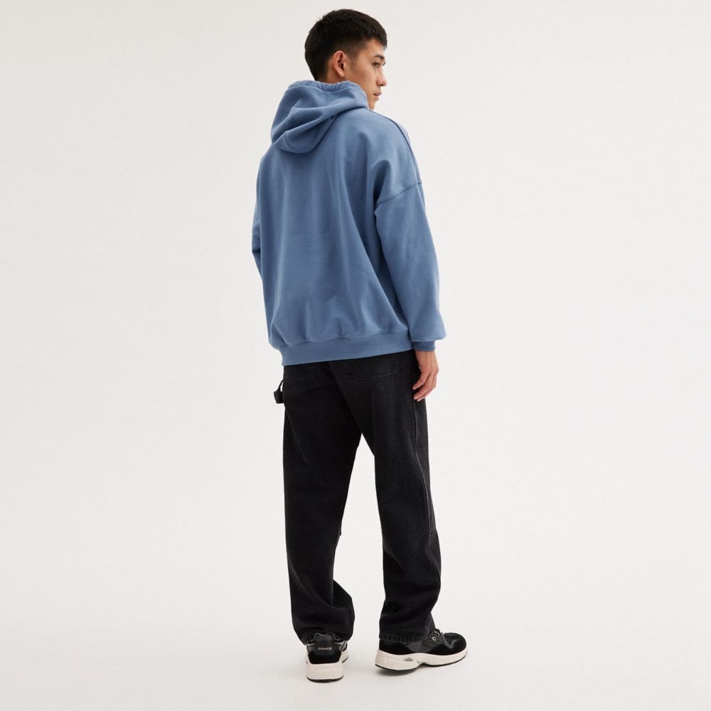 Sudadera con Capucha COACH® With Signature Hombre Azules | COTCQ927