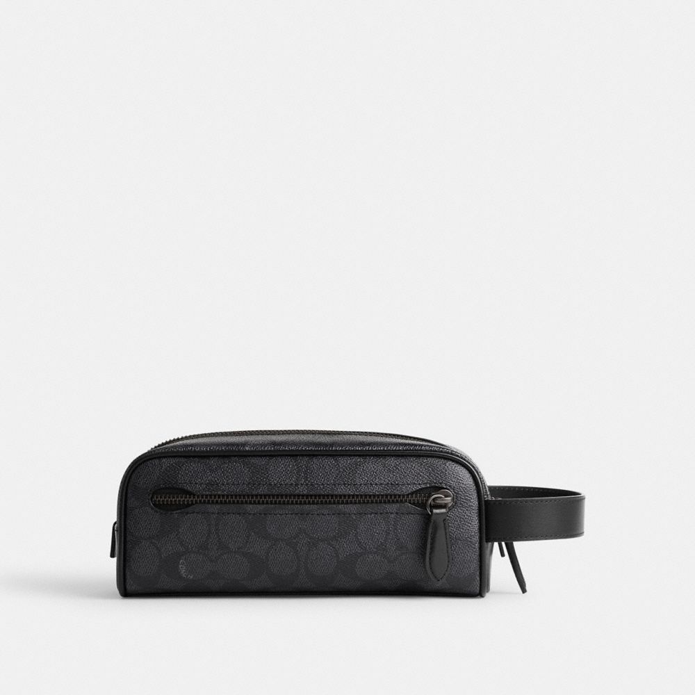 Technology COACH® Travel Kit In Signature Canvas Hombre Gris | COKOW793