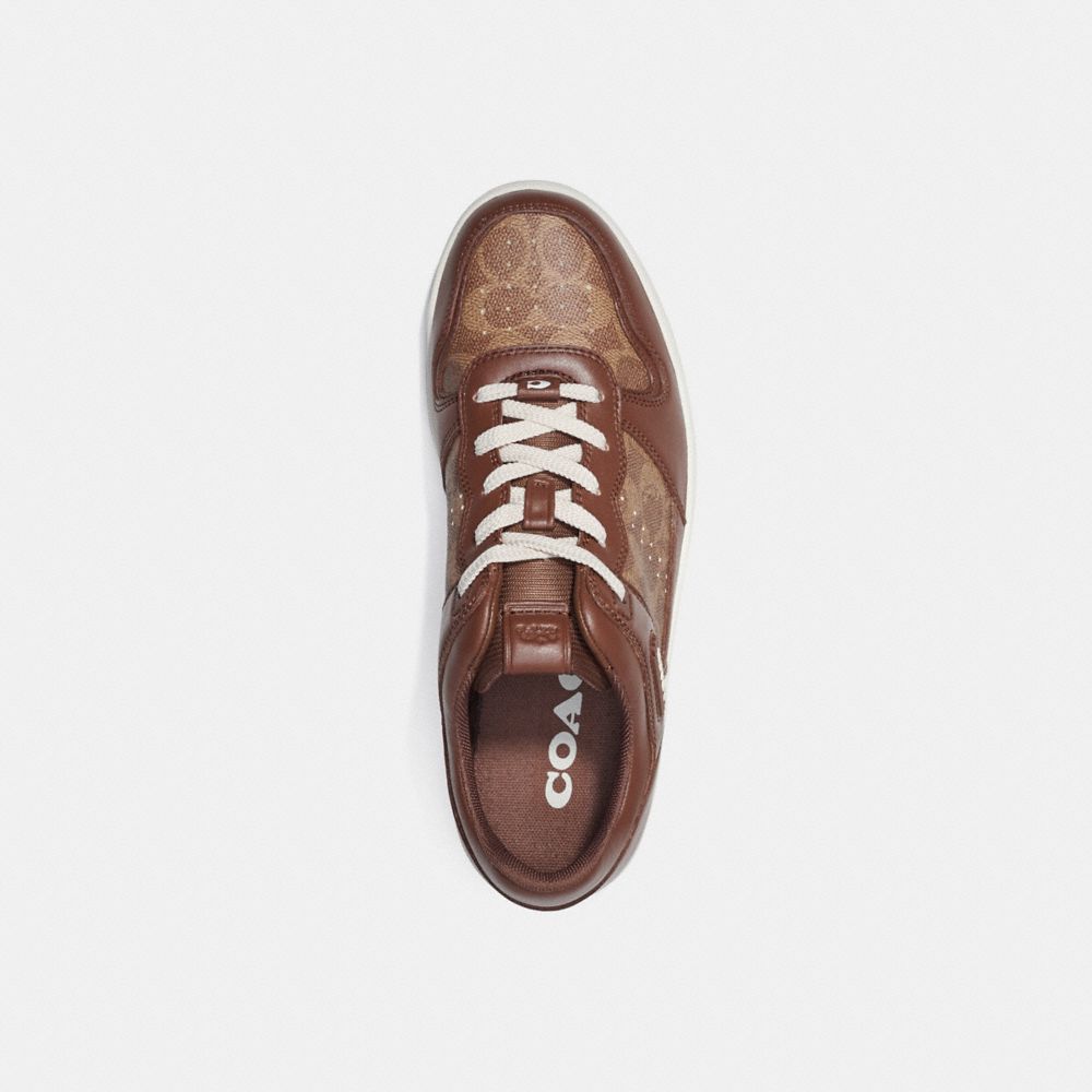 Tenis COACH® C201 In Signature Canvas Hombre Marrones | COLIB950