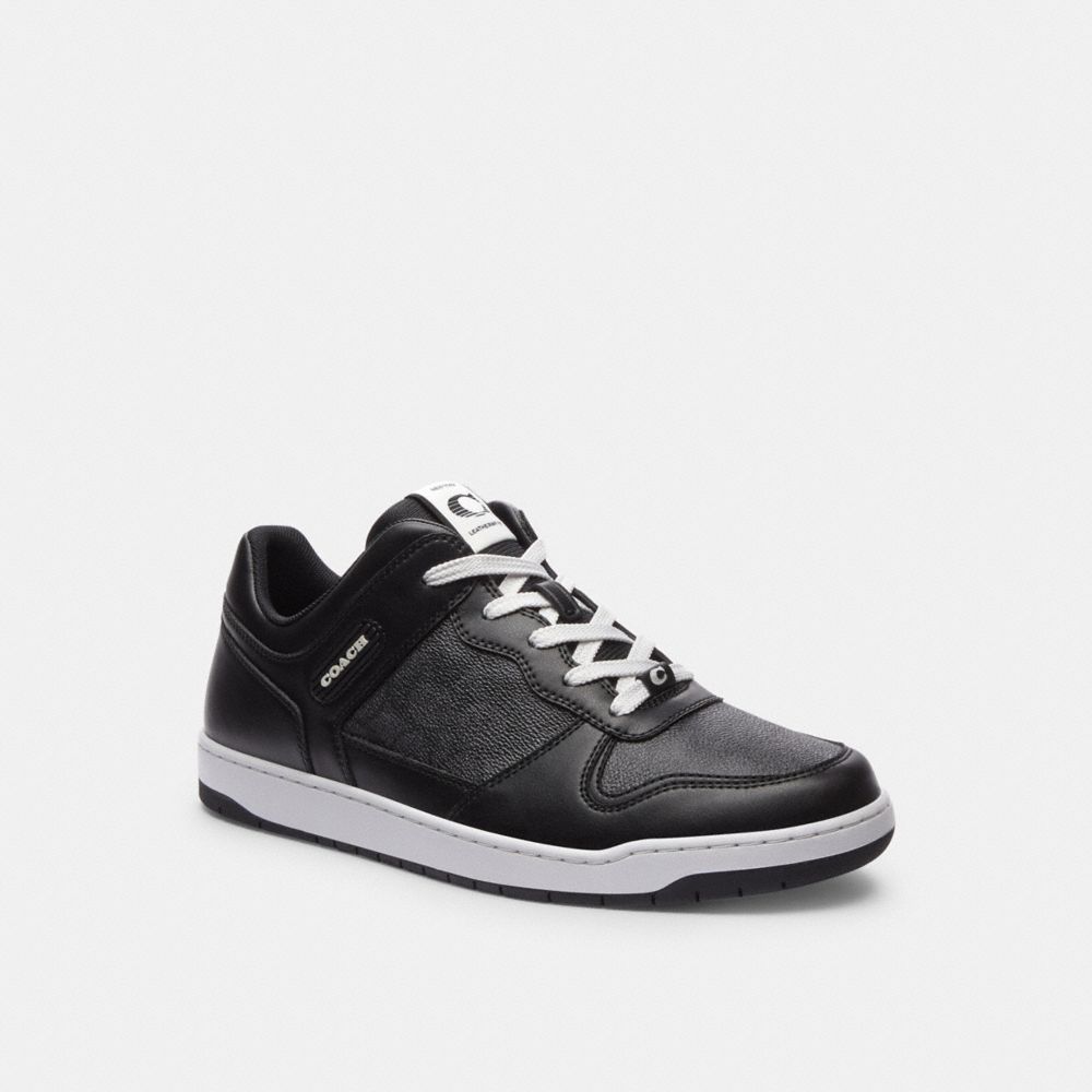 Tenis COACH® C201 In Signature Canvas Hombre Negras | COZUN951