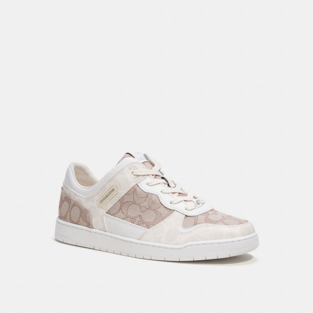 Tenis COACH® C201 In Signature Jacquard Hombre Gris | COKOV949