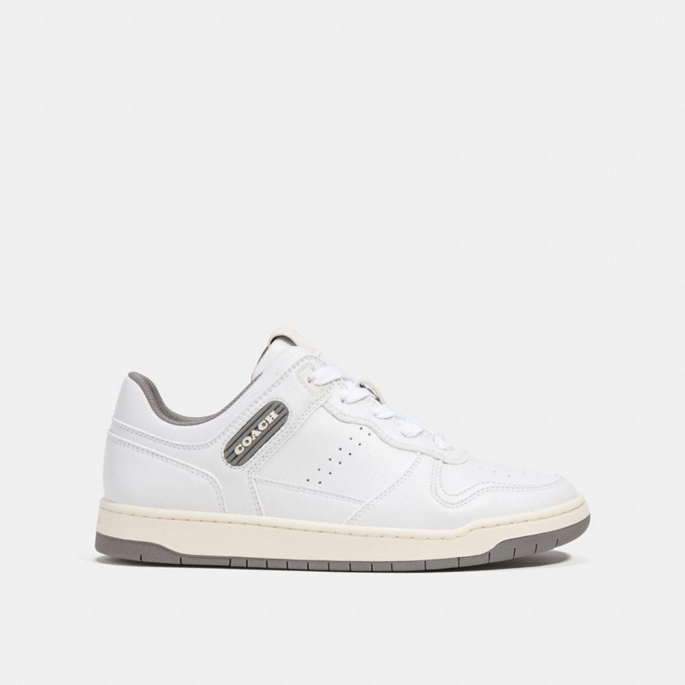 Tenis COACH® C201 Low Top Mujer Blancas Gris | COSGW712