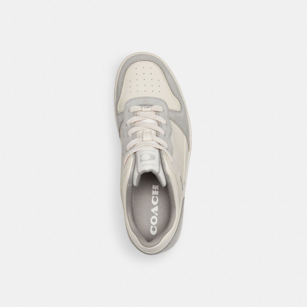 Tenis COACH® C201 Low Top Mujer Gris | COPJR714