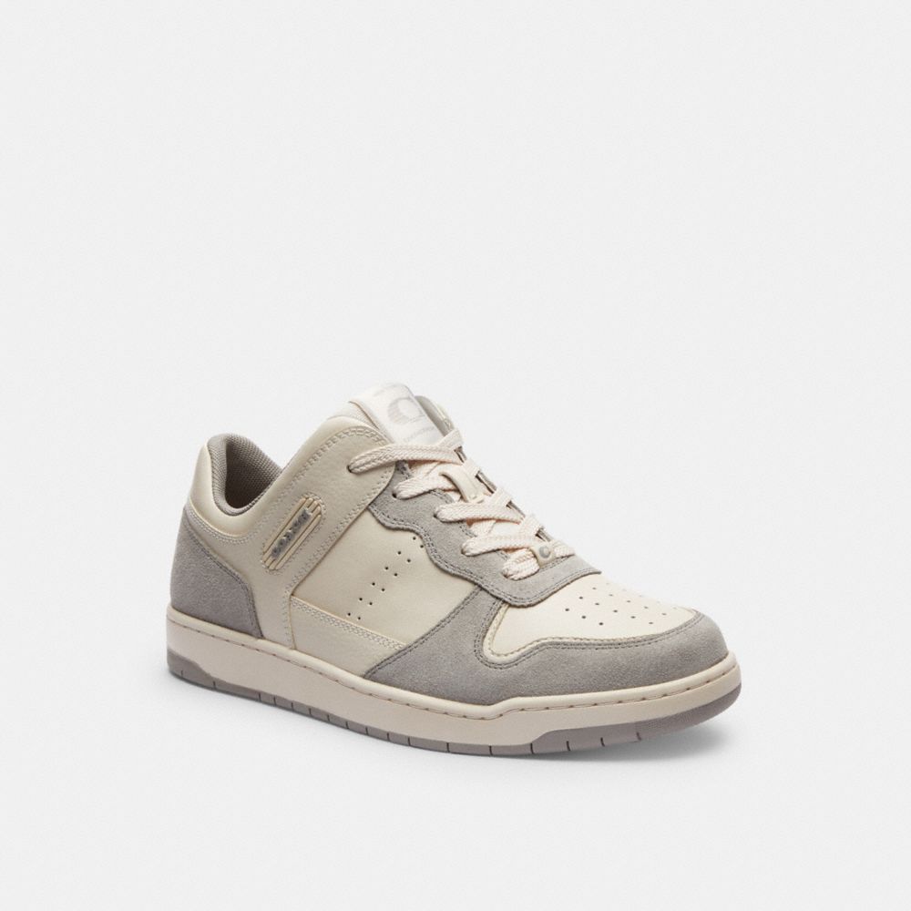 Tenis COACH® C201 Low Top Mujer Gris | COPJR714