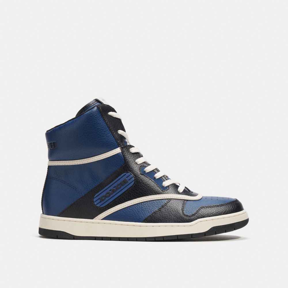 Tenis COACH® C202 High Top Hombre Azules Oscuro | COHAX947