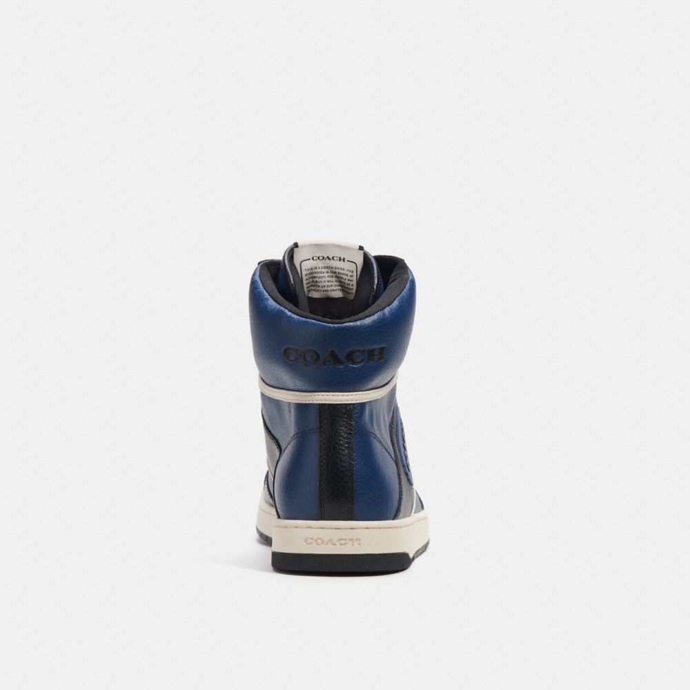 Tenis COACH® C202 High Top Hombre Azules Oscuro | COHAX947