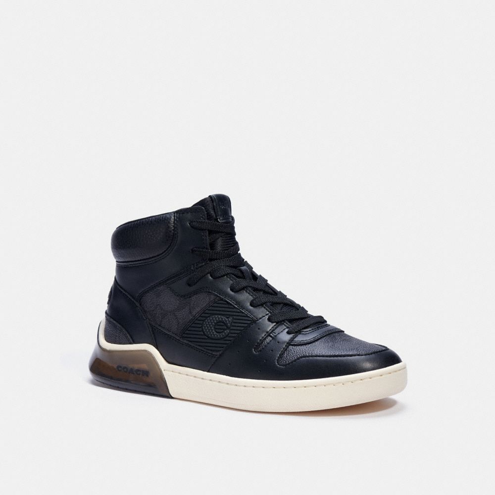 Tenis COACH® Citysole High Top In Signature Canvas Hombre Gris Negras | COPJG941