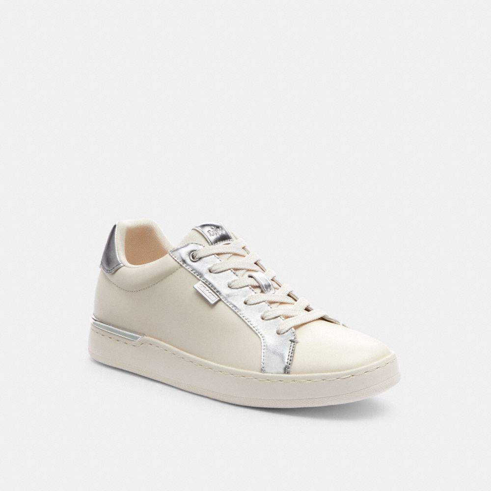 Tenis COACH® Lowline Low Top Mujer Plateadas | COVRK701