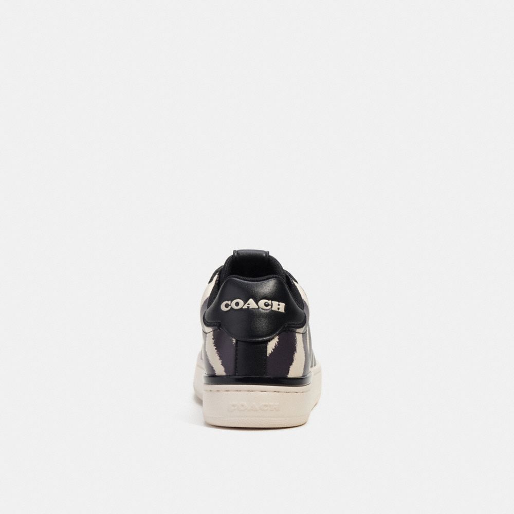 Tenis COACH® Lowline Low Top With Print Mujer Negras Blancas | CONWH699